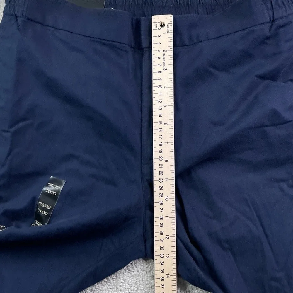 NEW Banana‎ Republic Pants Mens 34x30 Blue Mason Athletic Tapered Elastic Waist
